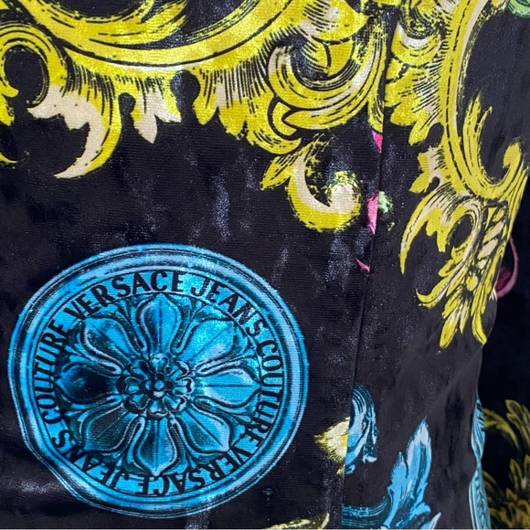 VERSACE 🇮🇹 Jeans Couture Velour Top - Picture 6 of 14